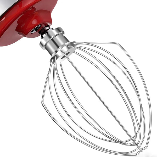 K5AWW Stainless Steel Whisk Attachment for KitchenAid 5-6-Quart Lift & Turn Bowl Mixer, Wire Whisk Replacement, Egg Cream