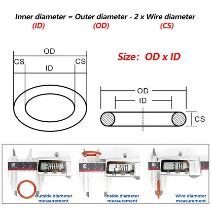 CS 5mm VMQ O Ring Silicone Seal Gasket OD 15mm~155mm White Rubber Insulated Sealing Washer Round O Shape