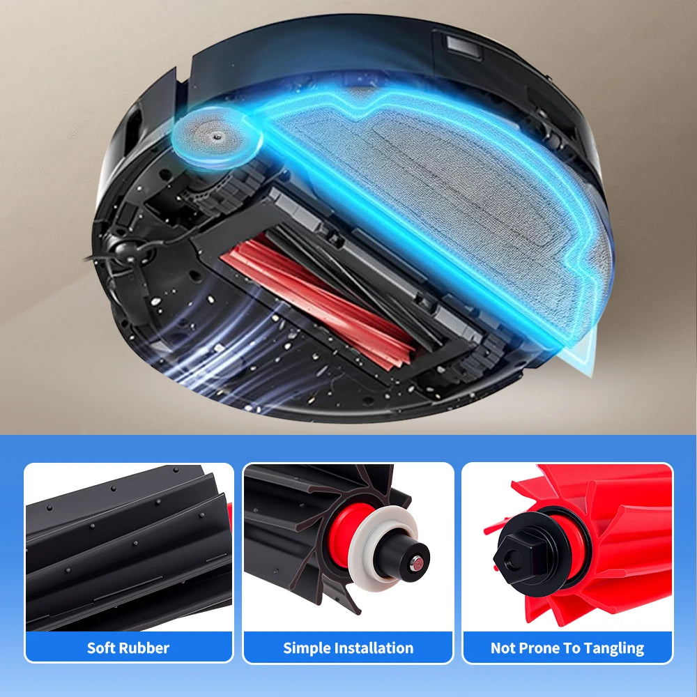 Main Roller Brush Compatible with Roborock P10S Pro P10S Pro Plus S8 PRO MAXV S8 MaxV Ultra G20S V20 Robot Vacuum Roller Brush Parts