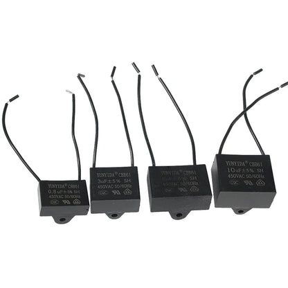 CBB61 Fan Capacitor 450V Ceiling Fan Motor Running Rectangle Capacitor Terminal 1uf/1.2uf/1.5uf/2uf/2.5uf/3uf/4uf/5uf/6uf/10uf
