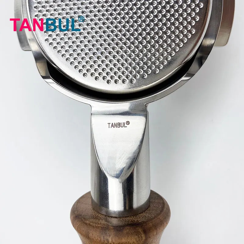 Walnut Handle Coffee Filter for 58mm Semi-Automatic Coffee Machine Bottomless E61 Design Made in China