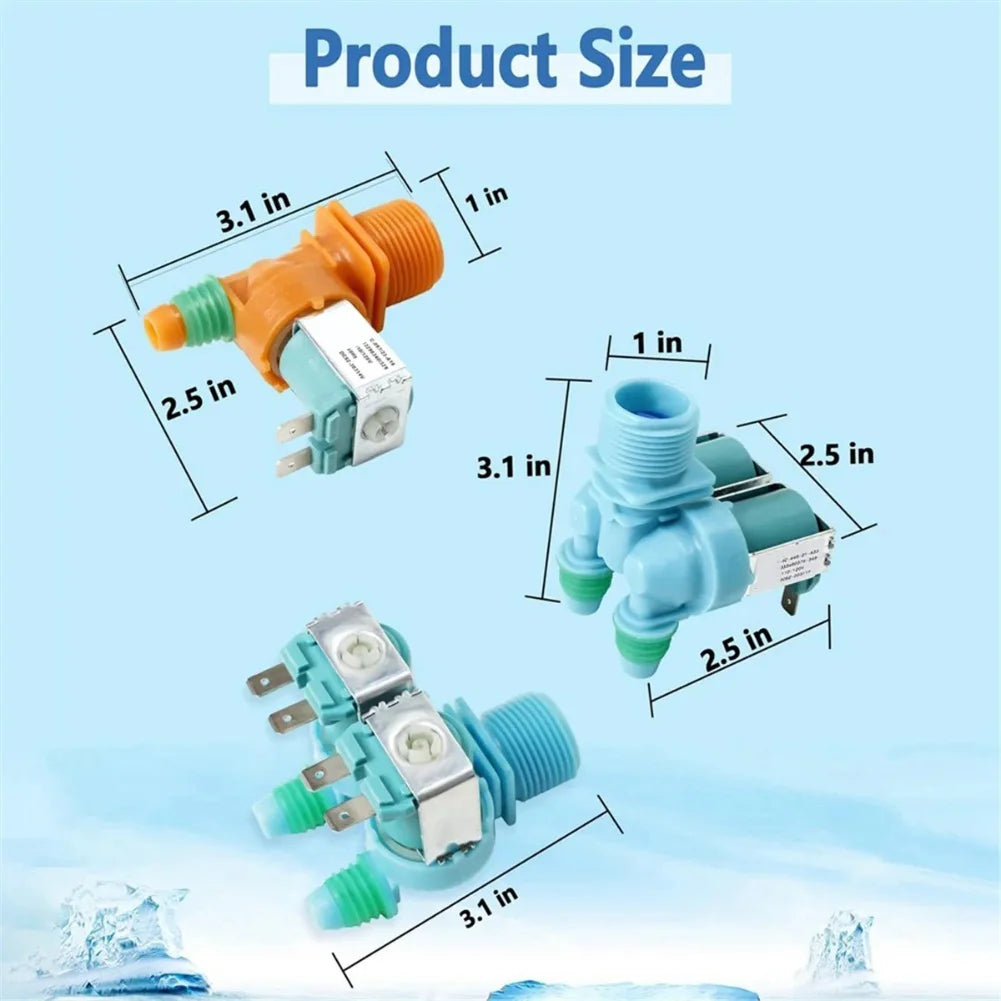 Water Inlet Valve Compatible with Samsung Washing Machines DC6200311F DC6230314V Replacement Solenoid Valve for Optimal Washing Performance