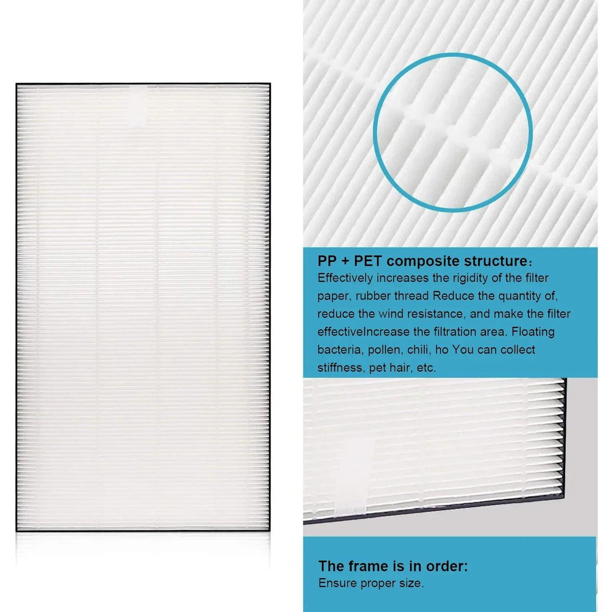 Carbon Filter For Sharp KC-D50 KC-E50 KC-F50 KC-G50 KC-50E1/E2 KC-500Y6/Y7/Y8 Air Purifier, Replacement Filter Accessories