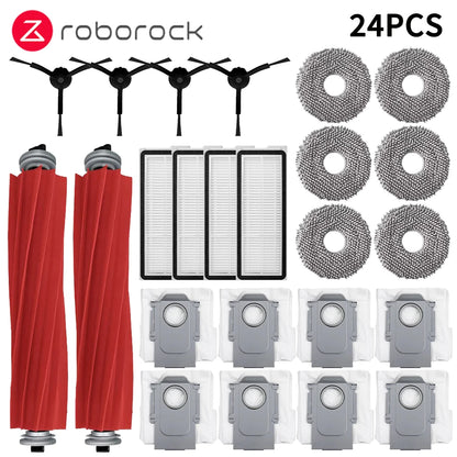 Compatible with Roborock Q Revo MaxV / Q Revo S / Q Revo Pro Robot Aspirador Accesorio Bolsa De Polvo Cepillo Lateral Principal Filtro HEPA Paño