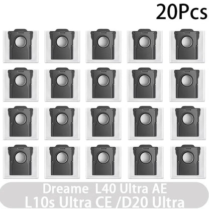 For Dreame L40 AE/L10s CE/D20 Vacuum Cleaner Accessories Main Brush Edge Brush Cloth Dust Bag Filter Screen