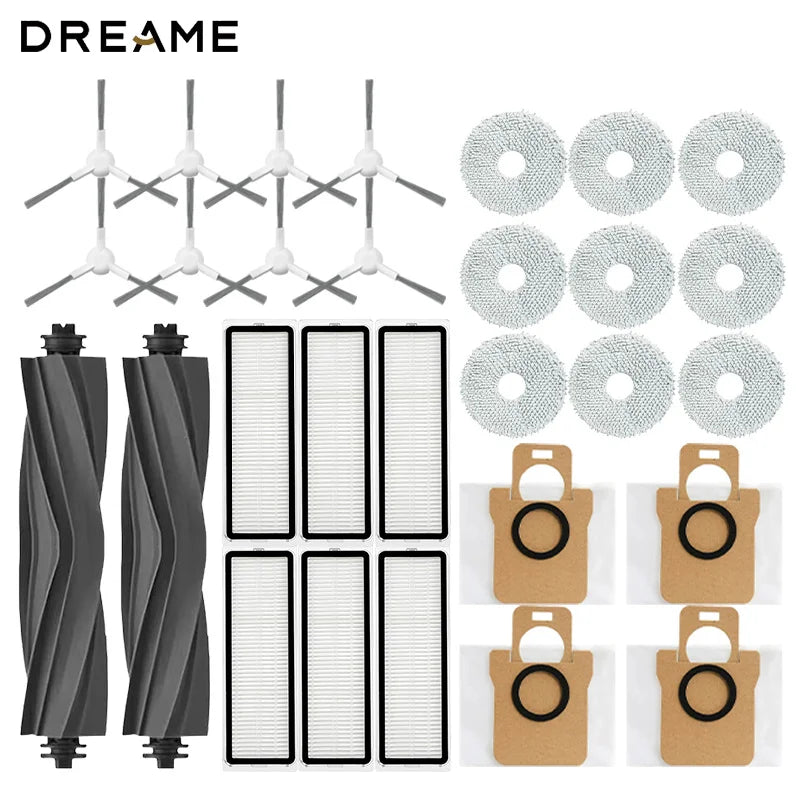 Dreame Bot L10 Ultra/L10s Ultra Replacement Parts Accessories Roller Side Brush Hepa Filter Mop Cloth Dust Bag.