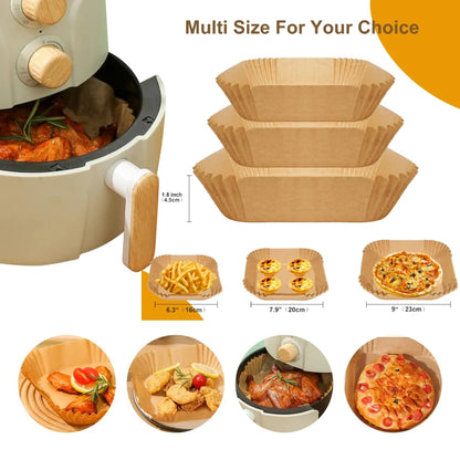 Air Fryer Paper Oven Paper Disposable Brush Non-Stick Airfryer Baking Papers Liners Parchment Paper for Baking Microwave