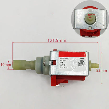 Silver Iron Solenoid Valve Water Pump For Espresso Coffee Machine 700ccmin Flow Rate AC 110V 120V Brewing System Accessories