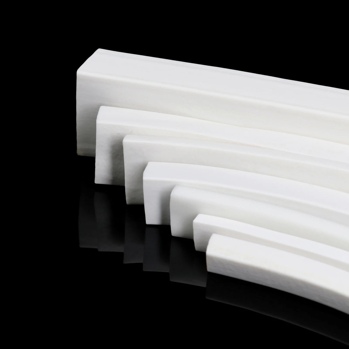 1–10M Silicone Sealing Strip White Square Trim Seal Gasket Silicon Rubber For Windows Doors Silicone Foaming Sponge Strips