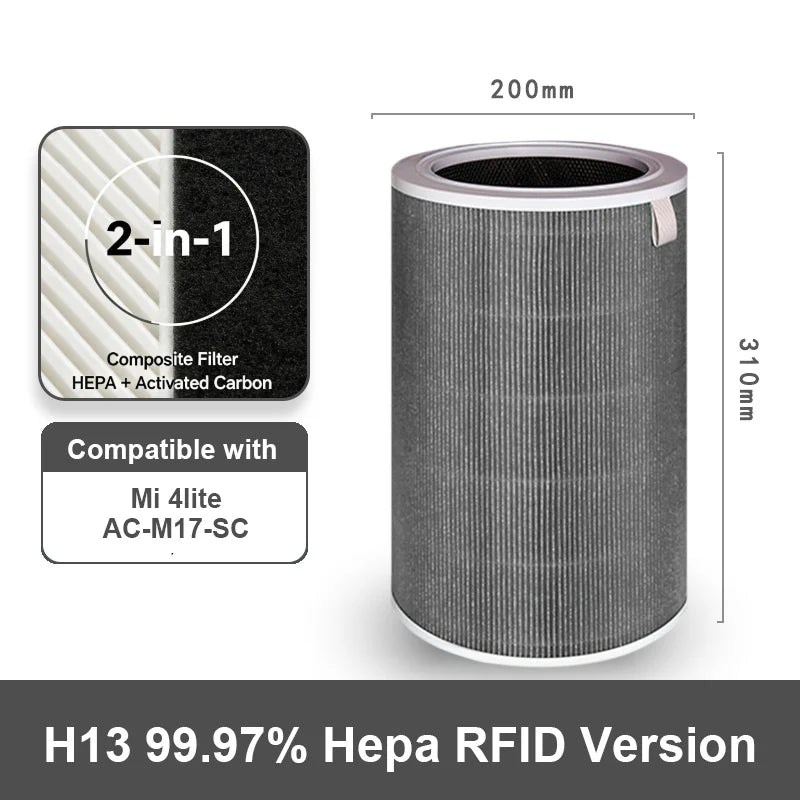 Compatible with Xiaomi 4 Lite Filter M17-FLP-GL (BHR5272GL) Replacement Filter for Xiaomi Air Purifier 4 Lite M17-FLP-GL (BHR5272GL)