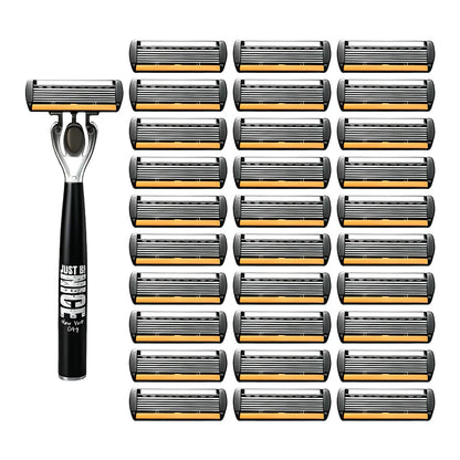 Manual Razor Set with Six-Layer Blades
