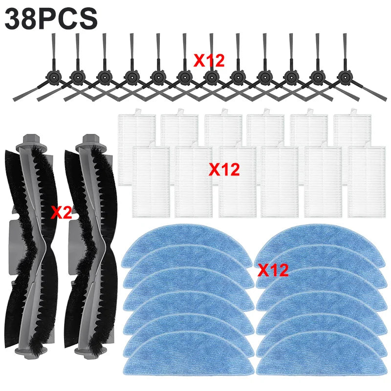 Compatible with (ECOVACS DEBOT Y1 PRO, DEEBOOT NEO 2.0, YEEDI Y1 PRO) Vacuum Parts Main Roller Side Brush Filter Mop Cloth Accessories