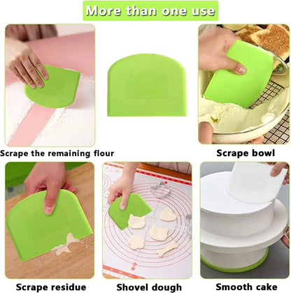 2PCS Plastic Dough Scraper Bowl Scraper Bench Scraper Flexible Dough Cutter Multipurpose Food Scrappers Dropshipping