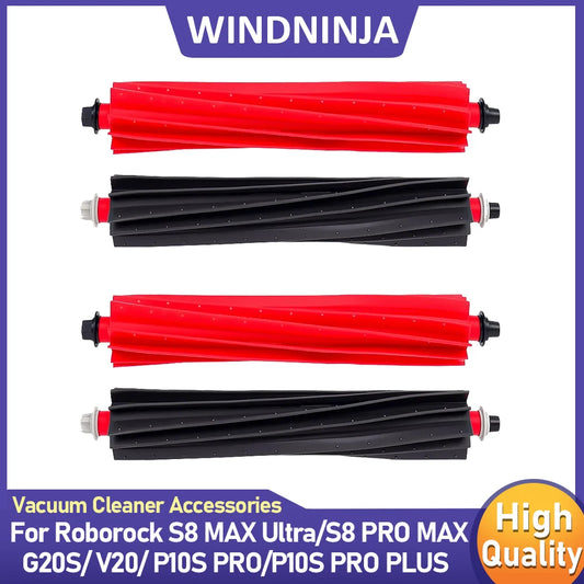 Main Brush Accessories Compatible with Roborock S8 MaxV Ultra G20S V20 P10S Pro P10S Pro Plus Robot Vacuum Cleaner Detachable Roller Brushes