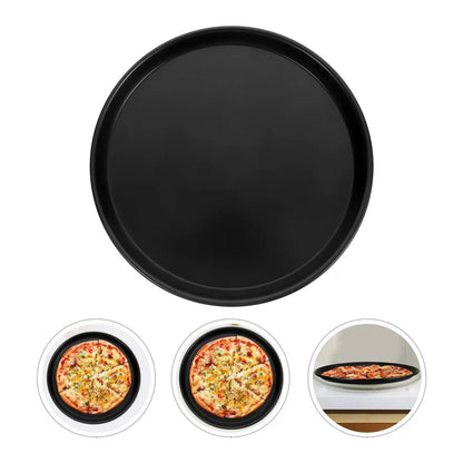 8 Inch Round Thickened Pizza Pan Baking Tray Air Fryer Oven Pizza Mold Household Baking Accessory