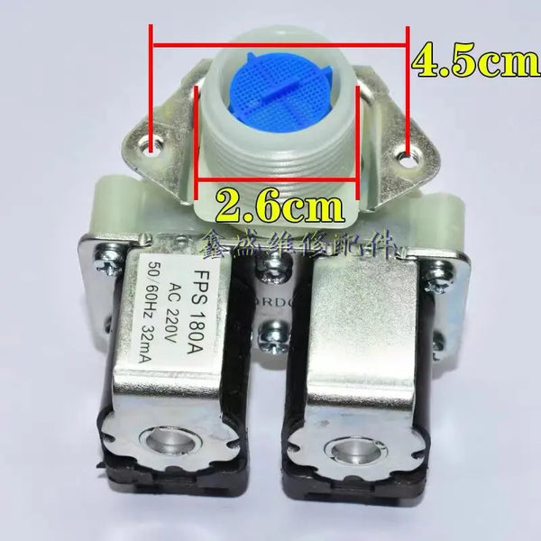Compatible with LG Midea Little Swan Haier drum washing machine double-head inlet solenoid valve 1 inlet 2 outlet/FPS180A