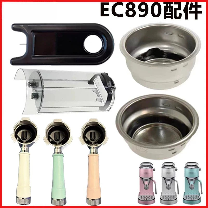 For Delonghi semi-automatic coffee machine EC890 single and double powder bowl water handle accessories