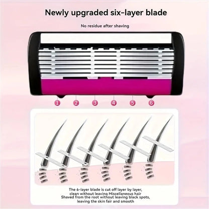 Six-Layer Razor Replacement Cartridges — Colour Options
