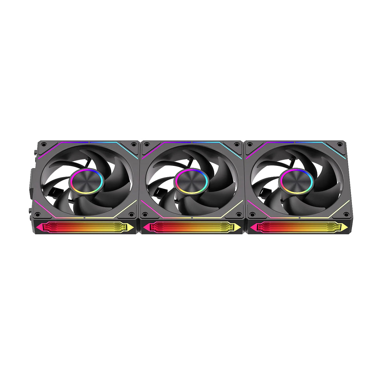 TEUCER DL-2 ARGB PC Fan 3-in-1 Case Fan Compatible with 240 360 Water Cooling Radiator Wireless Cooling Fan Kit