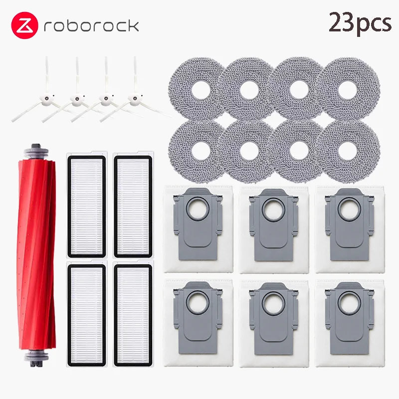 Compatible with Roborock Q Revo MaxV/Q Revo S/Q Revo Pro Robot Vacuums Cleaner Accessory Dust Bag Main Side Brush HEPA Filter Mop Cloths Spa
