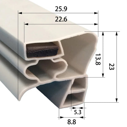 Refrigerator Door Seal — 2.5m — PVC Magnetic
