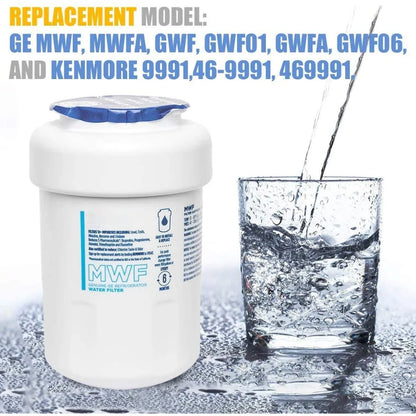 Replacement Refrigerator Water Filter Compatible with GE MWFP / MWFA / MWFAP / MWFINT / GWF06 — Model Options