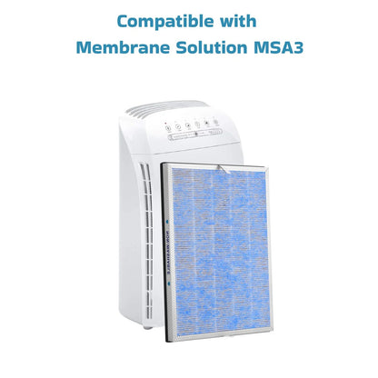 MSA3/MSA3S True HEPA Filter Replacement Compatible with Membrane Solutions MSA3 and MSA3S Air Purifier Upgraded 4-in-1 H13 True