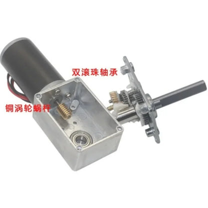 5840-31ZY 12V 24V DC Motor Worm Gear Motor Self-lock High Torque 3.4-70kg Motor for Curtain Machine Billboard Home Equipment