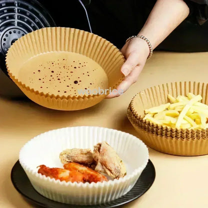 50/100pcs Air Fryer Disposable Liners, Non-Stick Airfryer Baking Papers, Non-stick Parchment Paper for Baking Roasting Microwave