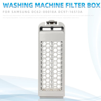 Washing Machine Filter Box Compatible with Samsung DC62-00018A DC97-16513A, Lint Mesh Filter Replacement (24.5cm x 8.5cm)