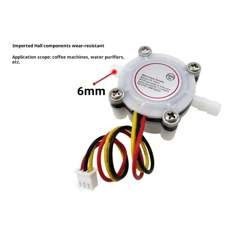 1Pc Switch Meter Flowmeter Counter 0.3-6L/min Water Coffee Flow Sensor Connected To 6mm Hose DIY Accessories