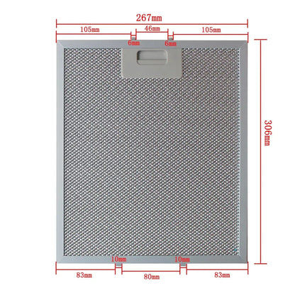 267 X 305 mm 480122102168 KIT0010805 Cooker Hood Mesh Filter Metal Range Hood Grease Filter Exhaust Mesh Extractor