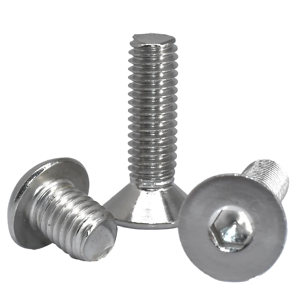 8-300pcs 304 Stainless Steel Allen Screws Round Head Bolt Countersunk Head Bolts Hex Socket Screws M2 M2.5 M3 M4