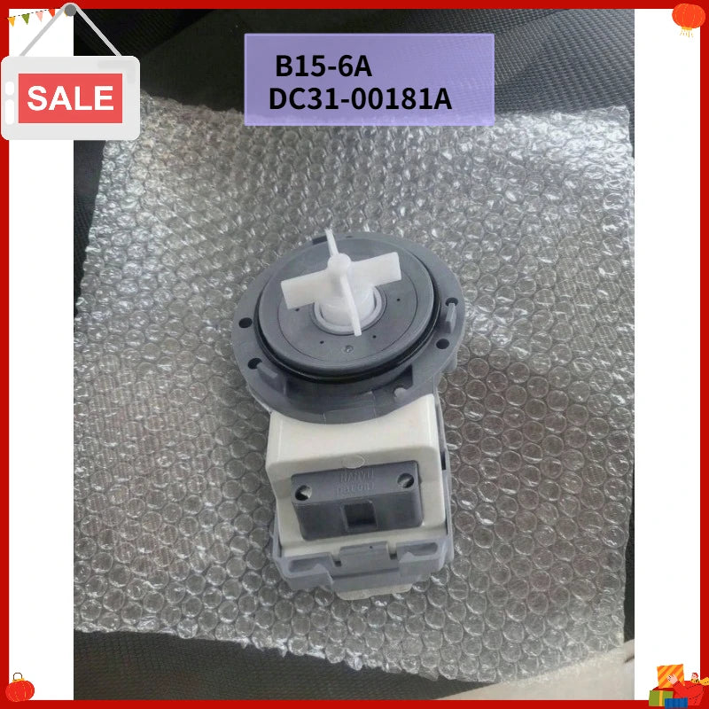B15‑6A DC31‑00181A Drain Pump Motor, Washing Machine Repair Accessory Compatible with Samsung