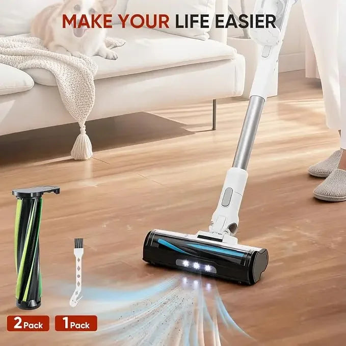 Brush Roller Set for LEVOIT LVAC-200 Cordless Vacuum Cleaner, Anti Tangling Roller Brush Replacement for Carpet and Hard Floors