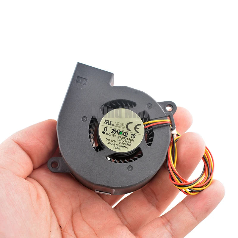 Turbofan Cooling Fan B126015SH BCQ15aR - 60mm DC12V 0.3A 3Pin for Projector Ovens & High-Speed Heat Dissipation
