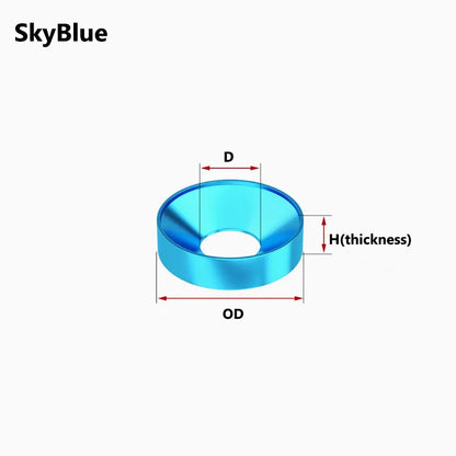 15Pcs Aluminum Alloy Conical Washers Aluminium Colorful Anodized For Countersunk Screw Spacers Gasket M2 M2.5 M3 M4 M5 M6 M8