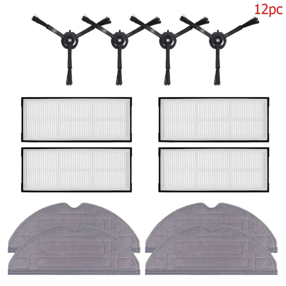 Spare Parts Kit Compatible with Roborock S8 S8 Pro Ultra S8+ Vacuum Cleaner Filter Main Roller Brush Side Brush Mop Cloths Replacement