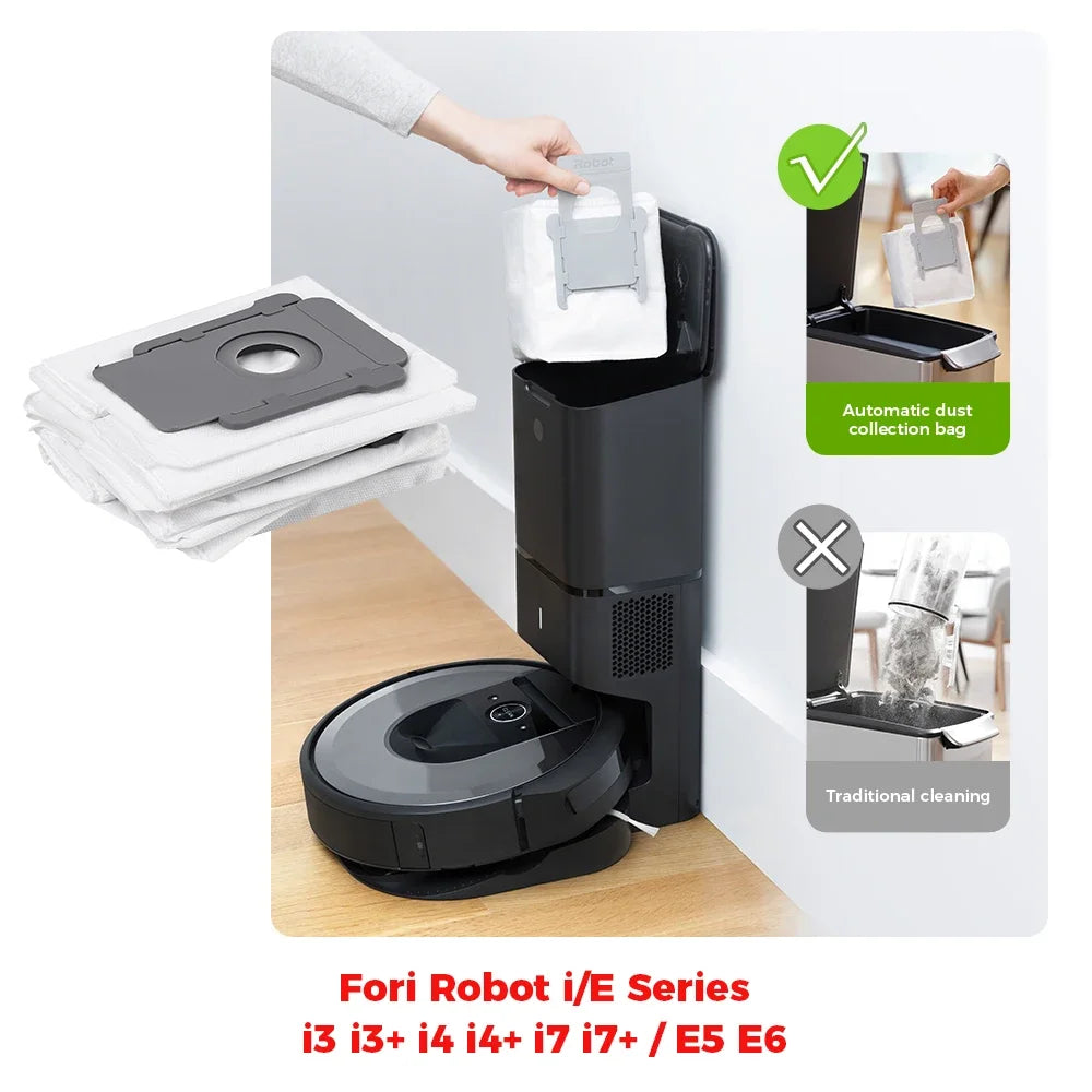 For iRobot Roomba i3 i3+ i4 i4+ i6 i6+ i7 i7+ i8 i8+ E5 E6 E7 Vacuum Accessories Dust Bag HEPA Filter Main Roller Brush Part