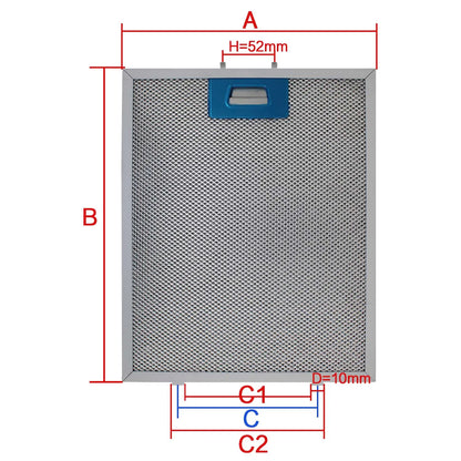 Cooker hood mesh filter hood metal grease filter range hood filter replacement filter screen aluminum mesh 270X320 260X320 252x3