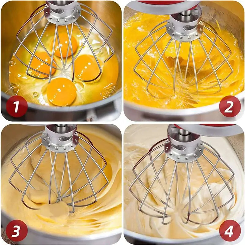 ABBZ-5X Wire Whip For Kitchenaid Stand Mixer 5QT Lift And 6QT, Whisk Attachment, Stainless Steel Egg Cream Stirrer