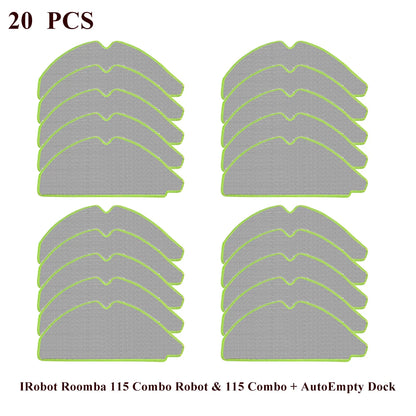 Compatible with IRobot Roomba 115 Combo/115 Combo+ Vacuum Cleaner Part Main Roller Brush Side Brush Filter Mop Pad Dust Bag Accessories