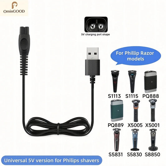 Replacement Shaver Charger Compatible with Philips MG9520 / MG7910 / MG5910 / PQ888 / PQ889 — Model Options