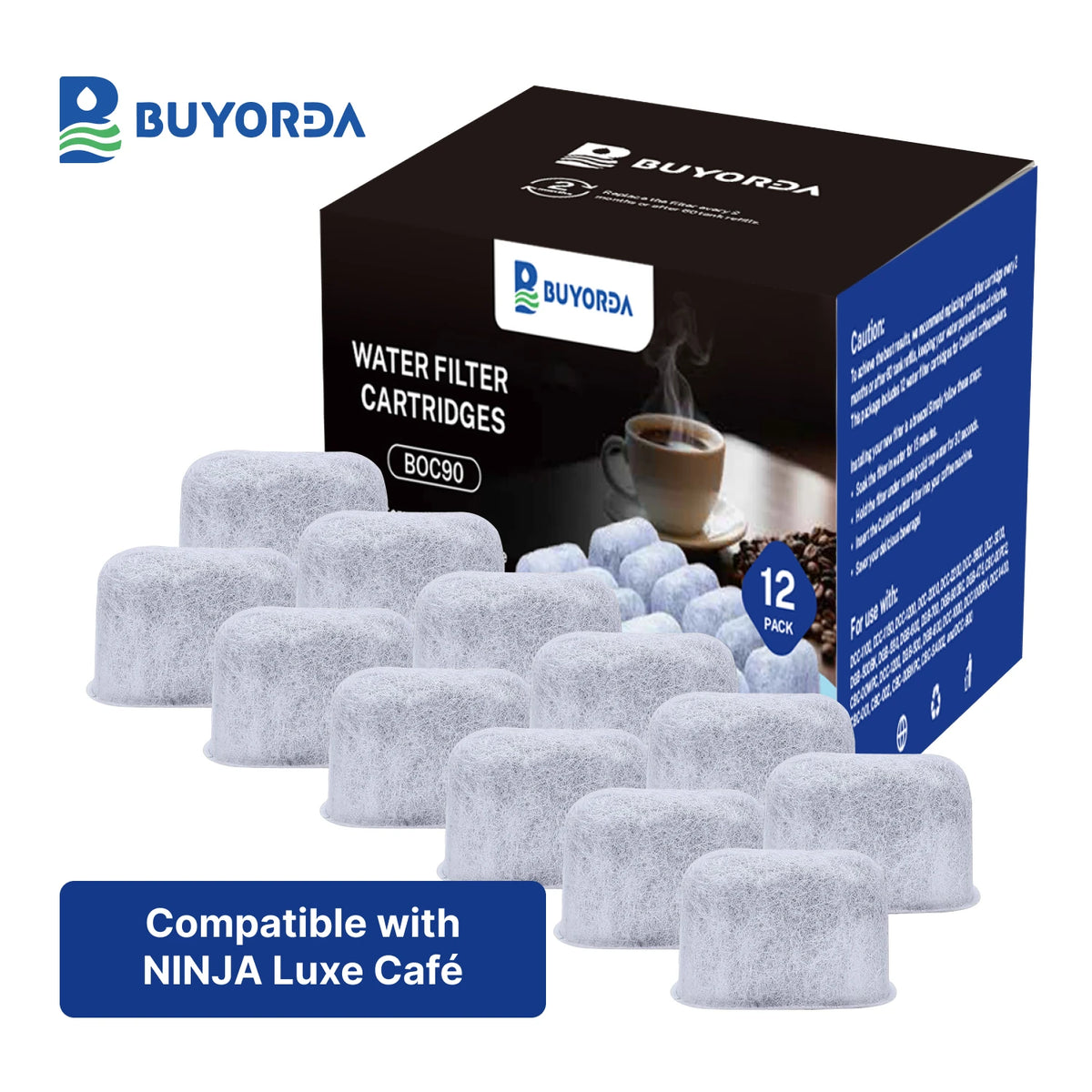 Charcoal Water Filter Replacement For Ninja Luxe Cafe ES601 ES655 ES701 ES501 Coffee Machine Tank Filter Cartridge Accessories