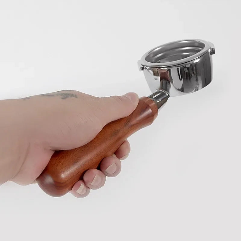 Coffee Solid Wooden Handle M10, Filter Holder Espresso Coffee Machine Tools Accessories For Barista Home