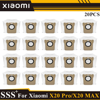 Compatible with Xiaomi Robot Vacuum X20 Max /X20 Pro/ D109GL /D102GL Accessories Main Roller Side Brush, Filter, Mop, Dust Collected Ba
