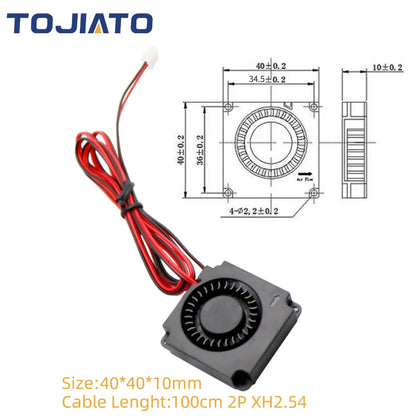 DC Brushless Cooling Fan 2510/3010/4010/5010/5015/6015mm 12V/24V 2Pin Dupont Wire Centrifugal Turbo Blower for 3D Printer Parts