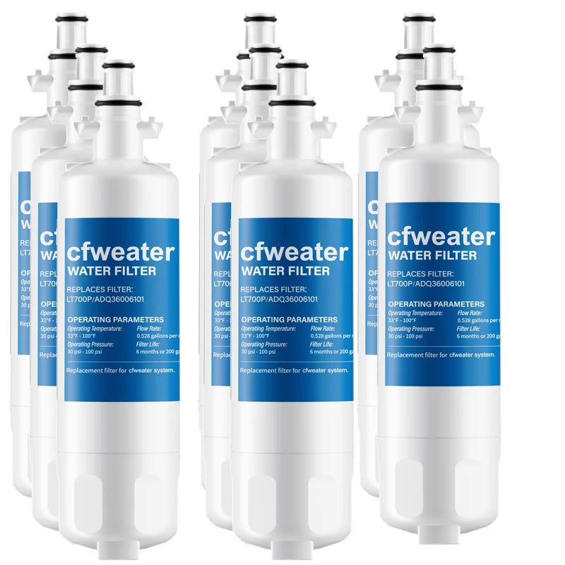 Replacement Refrigerator Water Filter Compatible with LG / Kenmore ADQ36006101 / LT700P / ADQ36006102 / 9690 / RWF1200A — 1-9 Pack