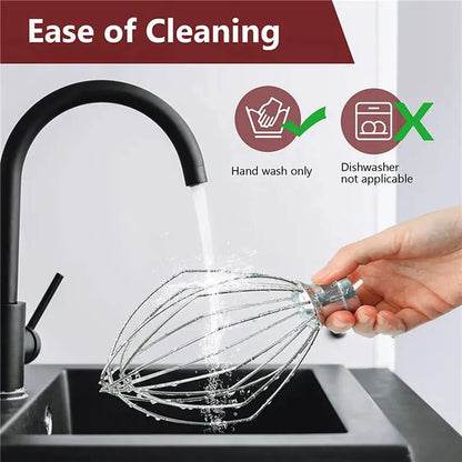 ABBZ-5X Wire Whip For Kitchenaid Stand Mixer 5QT Lift And 6QT, Whisk Attachment, Stainless Steel Egg Cream Stirrer