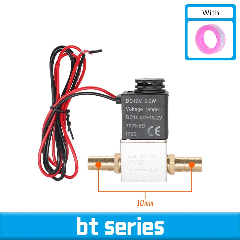 Normally Closed 1/4" Solenoid Valve DC 12V 24V AC 110V 220V Pneumatic Position Coil Alloy Internal Electric for Air Water Oil